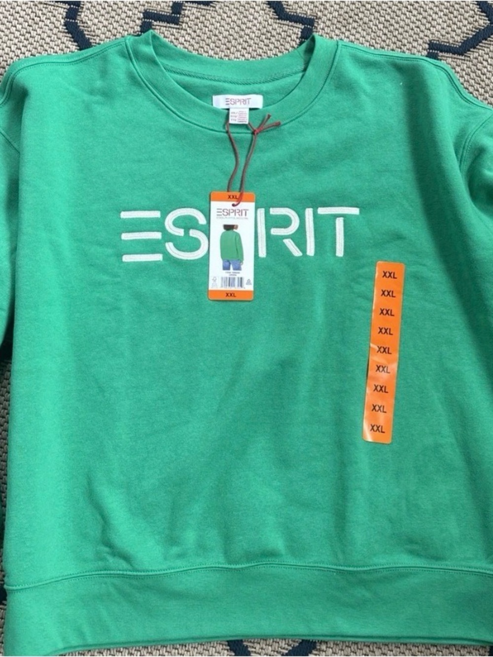 Esprit Kids Bright Green Logo Crewneck Sweatshirt